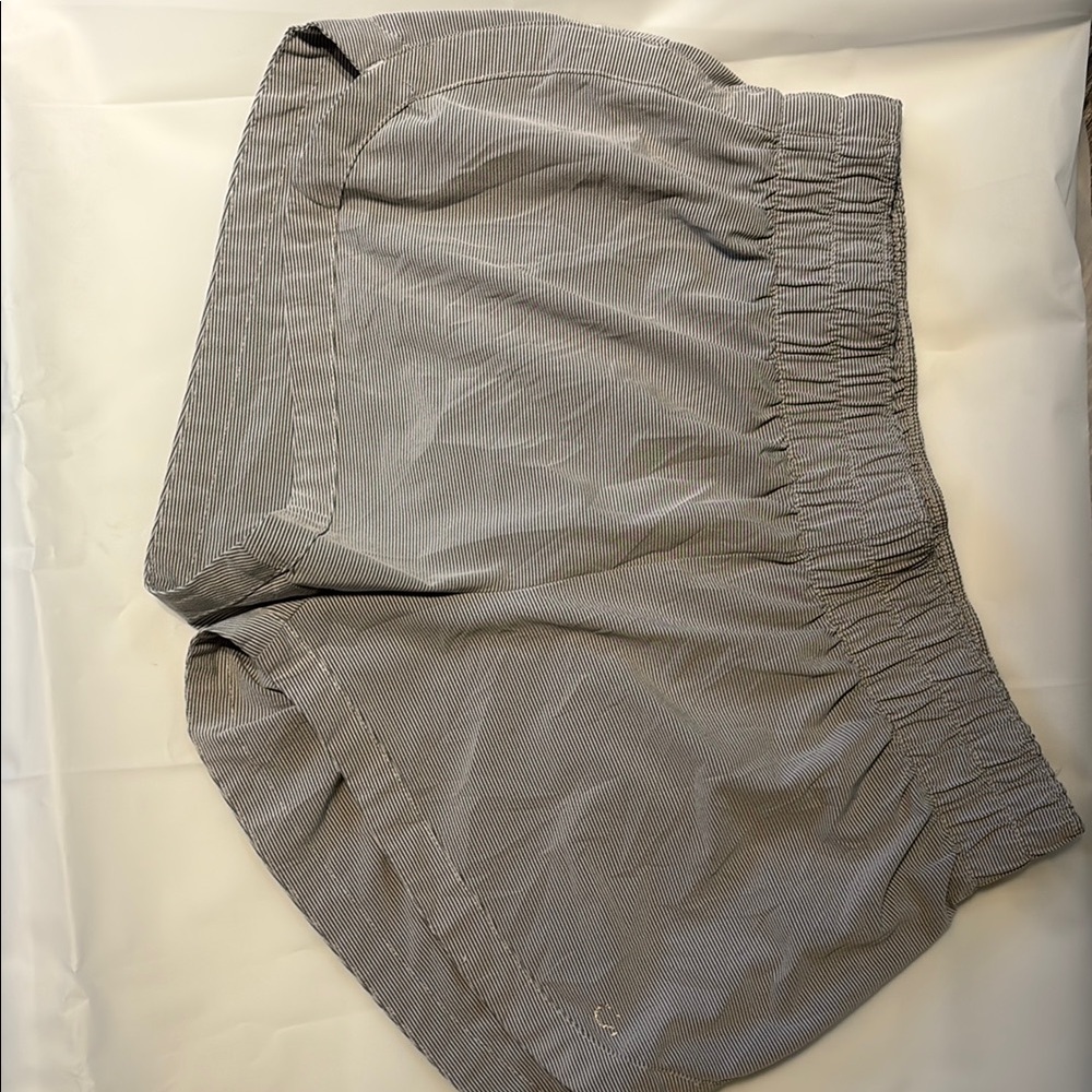 GapFit Gray and White Striped Women's Shorts